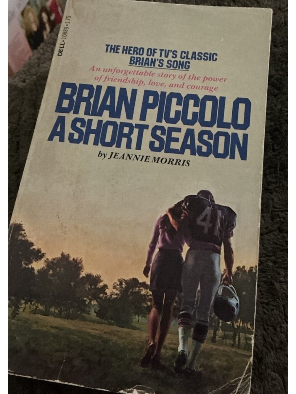 Brian Piccolo A Short Season Jeannie Morris Vintage Paperback 1972 Dell Football